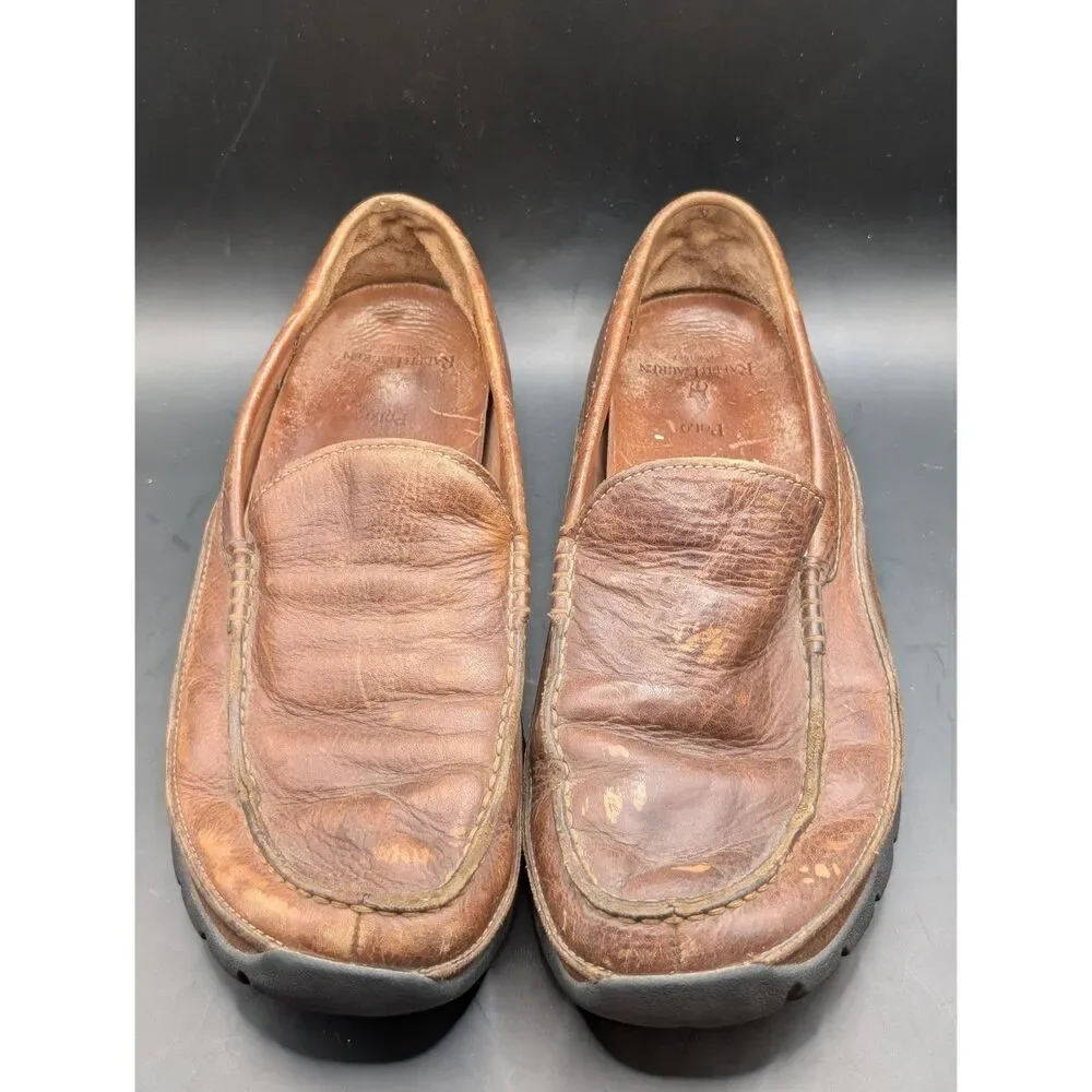 Polo Ralph Lauren Leather Driving Loafers Brown Men's Size 11D